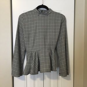 TOPSHOP Houndstooth Top